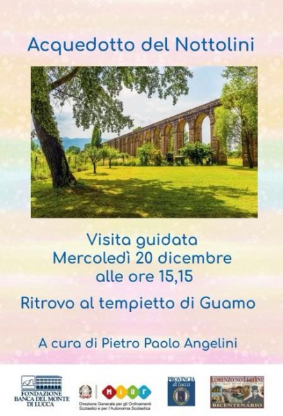 Lorenzo Nottolini: proseguono le iniziative nella ricorrenza della nascita Mercoledì 20 dicembre con una visita guidata all’Acquedotto