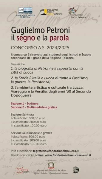 Un concorso, un corso e un incontro tra gli appuntamenti della mostra “Guglielmo Petroni. Il segno e la parola” che apre sabato 25 gennaio